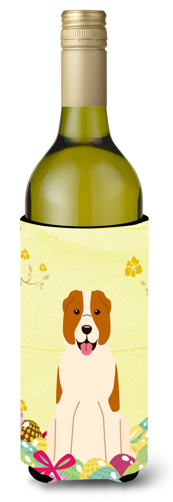 Easter Eggs Central Asian Shepherd Dog Wine Bottle Beverge Insulator Hugger BB6049LITERK by Caroline&#39;s Treasures