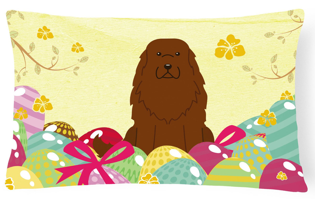 Easter Eggs Caucasian Shepherd Dog Canvas Fabric Decorative Pillow BB6050PW1216 by Caroline&#39;s Treasures