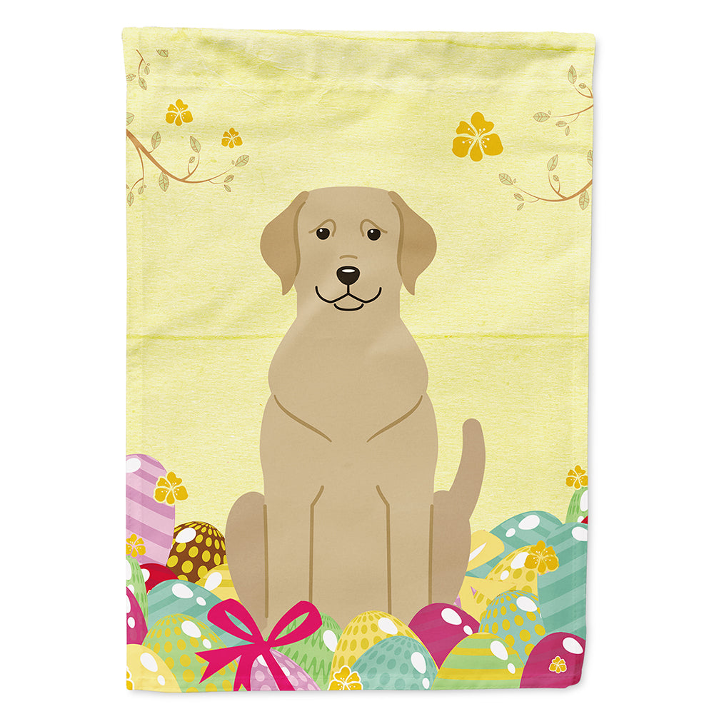 Easter Eggs Yellow Labrador Flag Canvas House Size BB6055CHF  the-store.com.