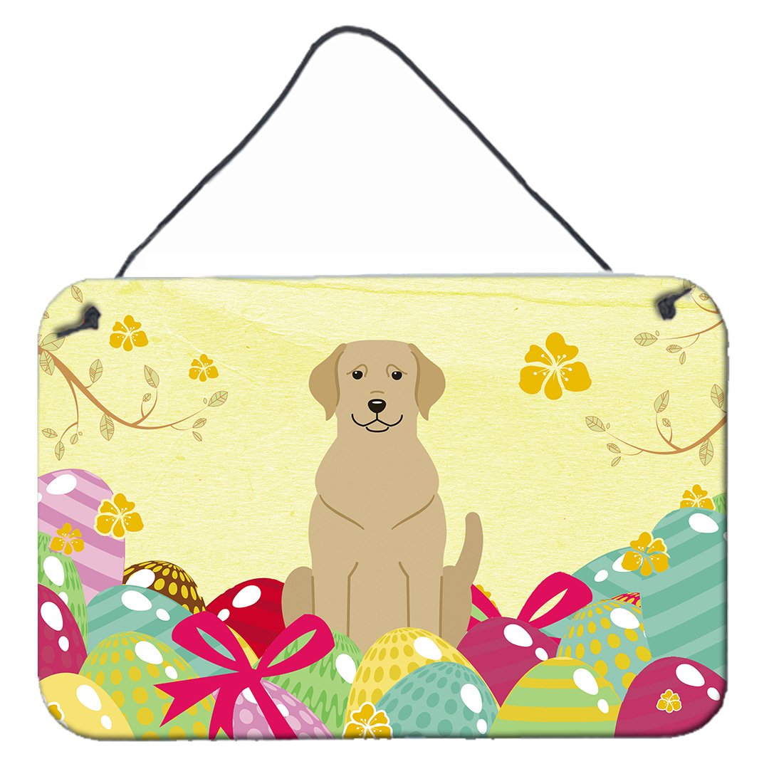 Easter Eggs Yellow Labrador Wall or Door Hanging Prints BB6055DS812 by Caroline's Treasures