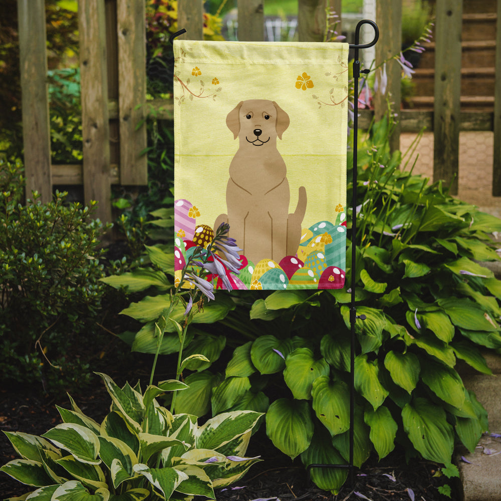 Caroline's Treasures Easter Eggs Yellow Labrador Garden Flag - Outdoor Decorative Yard Flag BB6055GF