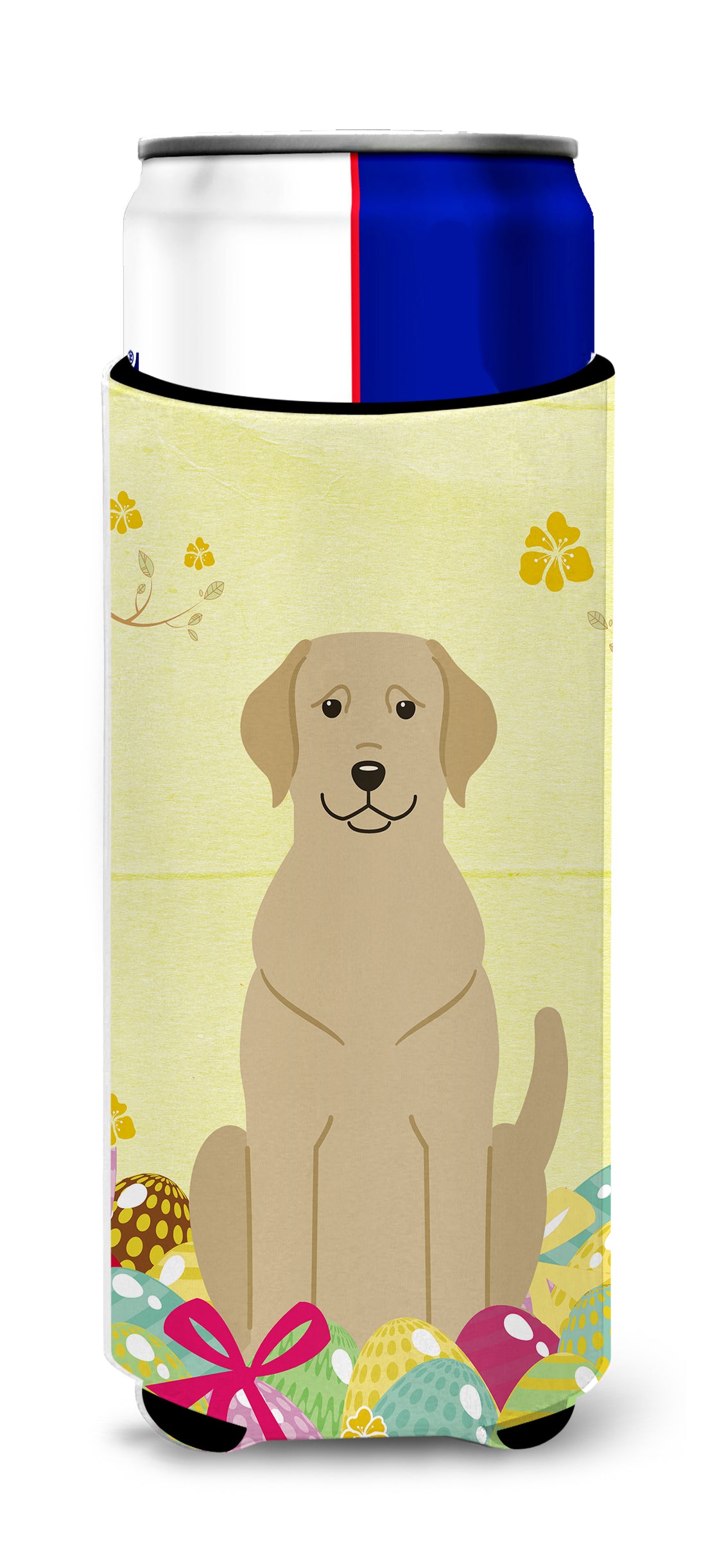 Easter Eggs Yellow Labrador  Ultra Hugger for slim cans BB6055MUK  the-store.com.