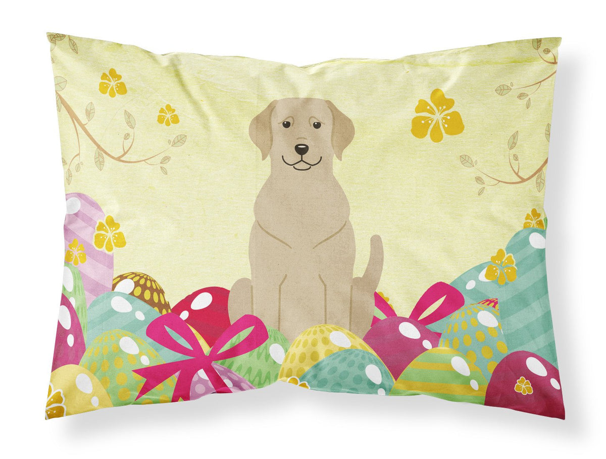 Easter Eggs Yellow Labrador Fabric Standard Pillowcase BB6055PILLOWCASE by Caroline&#39;s Treasures