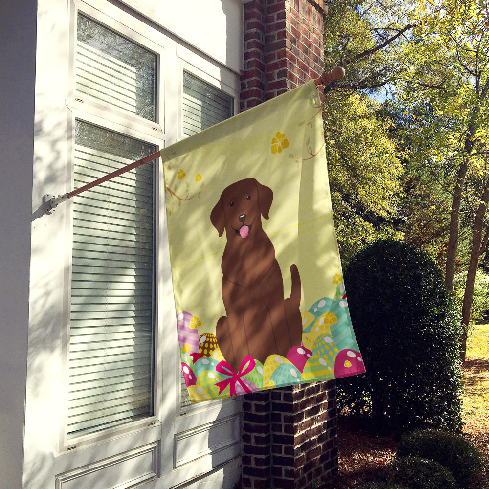 Easter Eggs Chocolate Labrador Flag Canvas House Size BB6056CHF