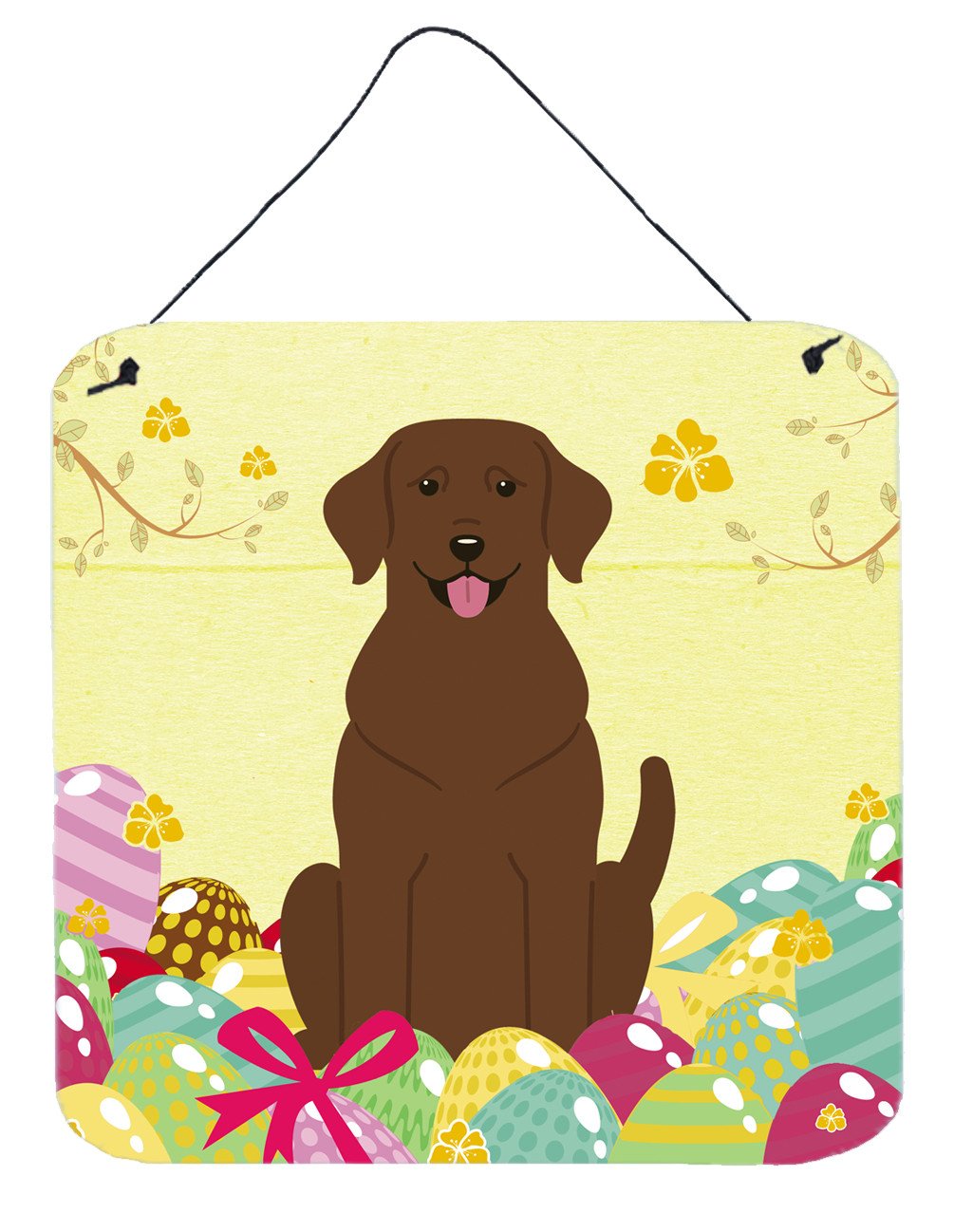 Easter Eggs Chocolate Labrador Wall or Door Hanging Prints BB6056DS66 by Caroline's Treasures