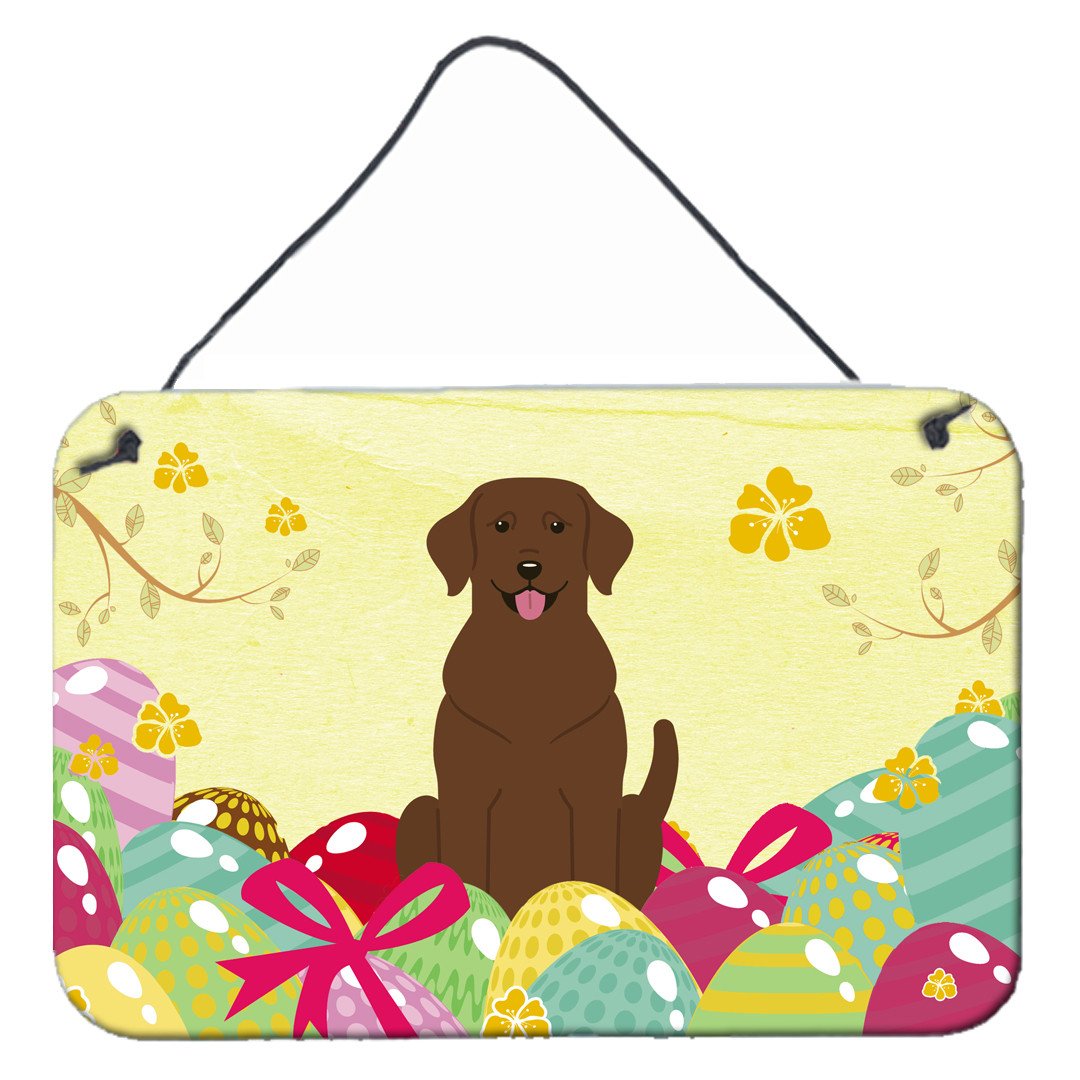 Easter Eggs Chocolate Labrador Wall or Door Hanging Prints BB6056DS812 by Caroline's Treasures