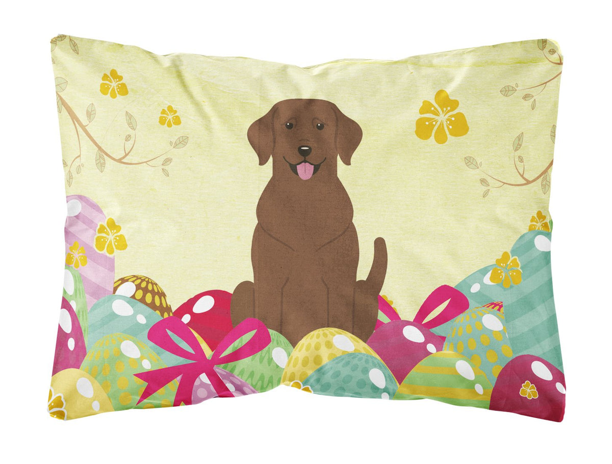 Easter Eggs Chocolate Labrador Canvas Fabric Decorative Pillow BB6056PW1216 by Caroline&#39;s Treasures