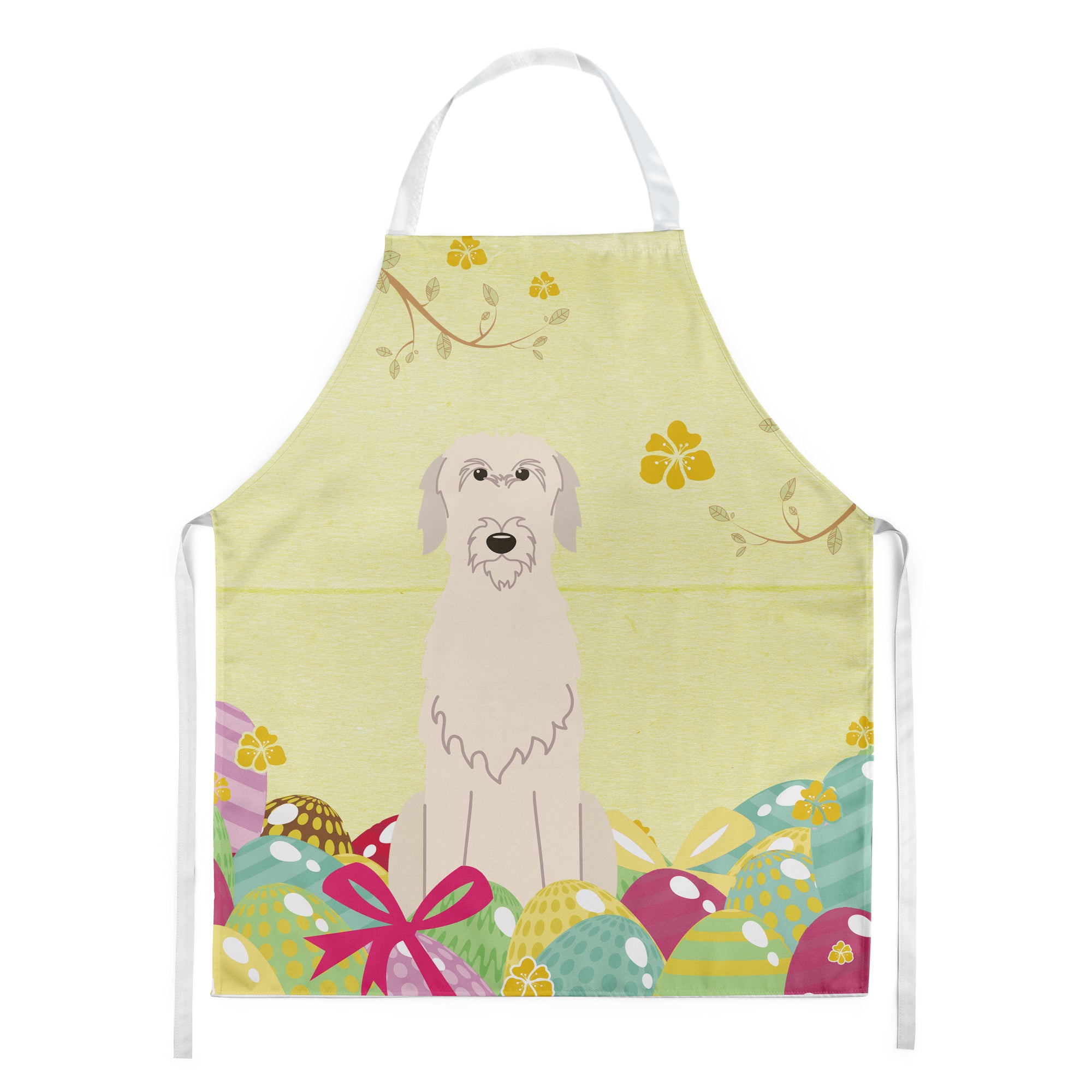 Easter Eggs Irish Wolfhound Apron BB6065APRON  the-store.com.