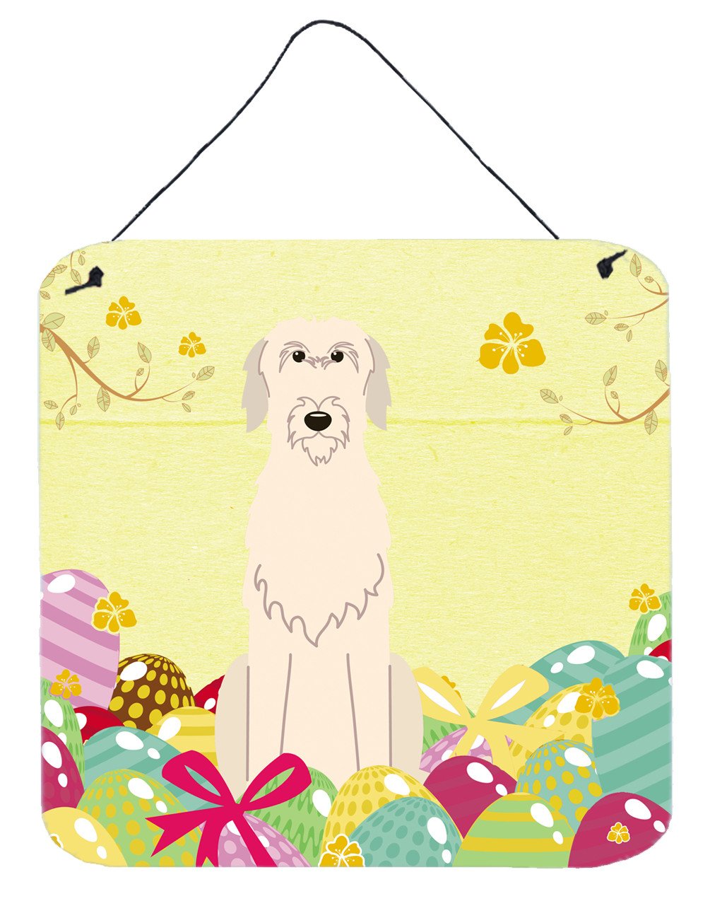 Easter Eggs Irish Wolfhound Wall or Door Hanging Prints BB6065DS66 by Caroline&#39;s Treasures