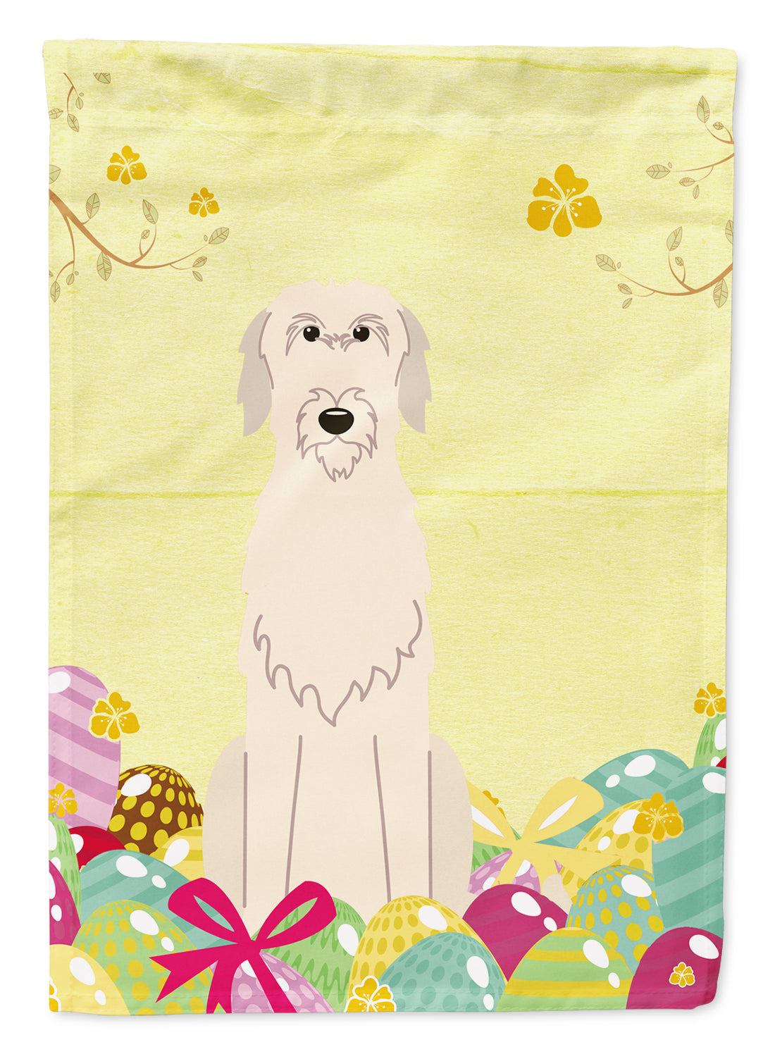 Easter Eggs Irish Wolfhound Flag Garden Size BB6065GF  the-store.com.