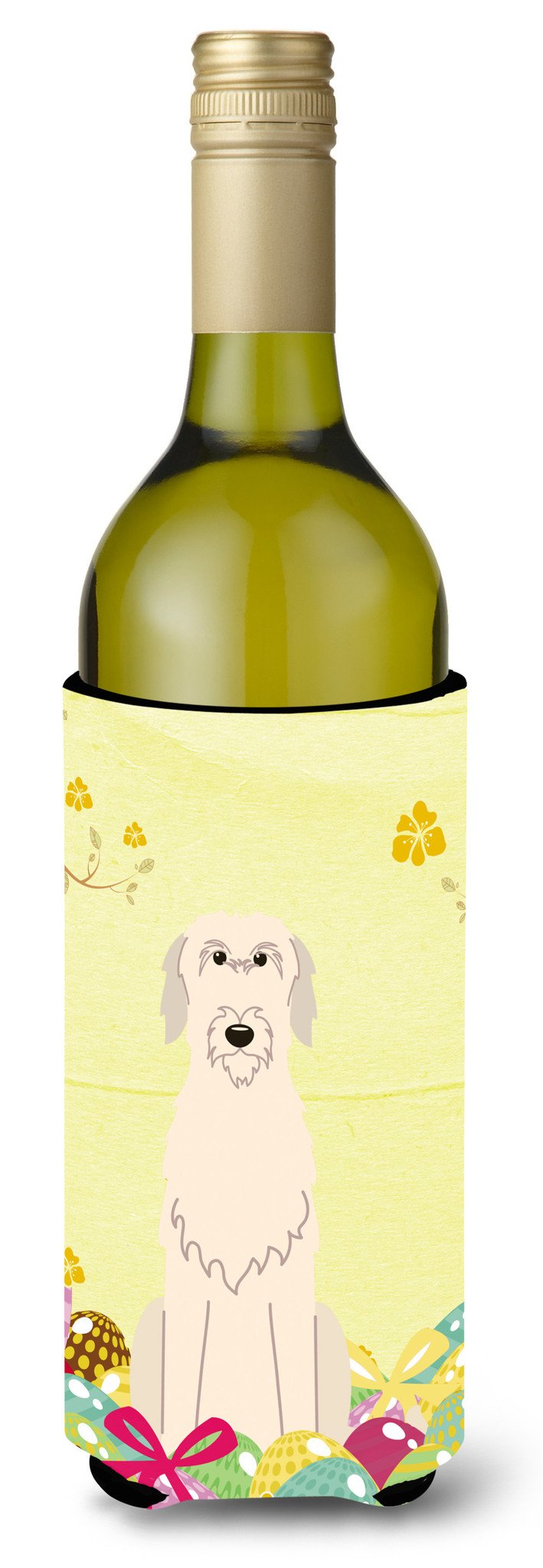Easter Eggs Irish Wolfhound Wine Bottle Beverge Insulator Hugger BB6065LITERK by Caroline&#39;s Treasures