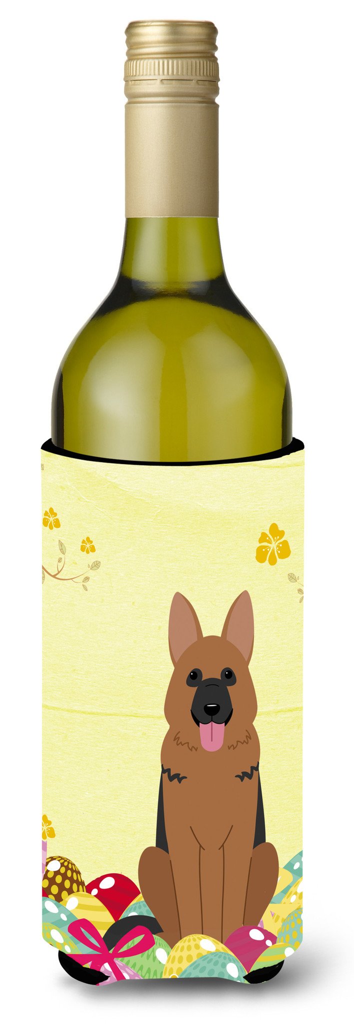 Easter Eggs German Shepherd Wine Bottle Beverge Insulator Hugger BB6067LITERK by Caroline&#39;s Treasures