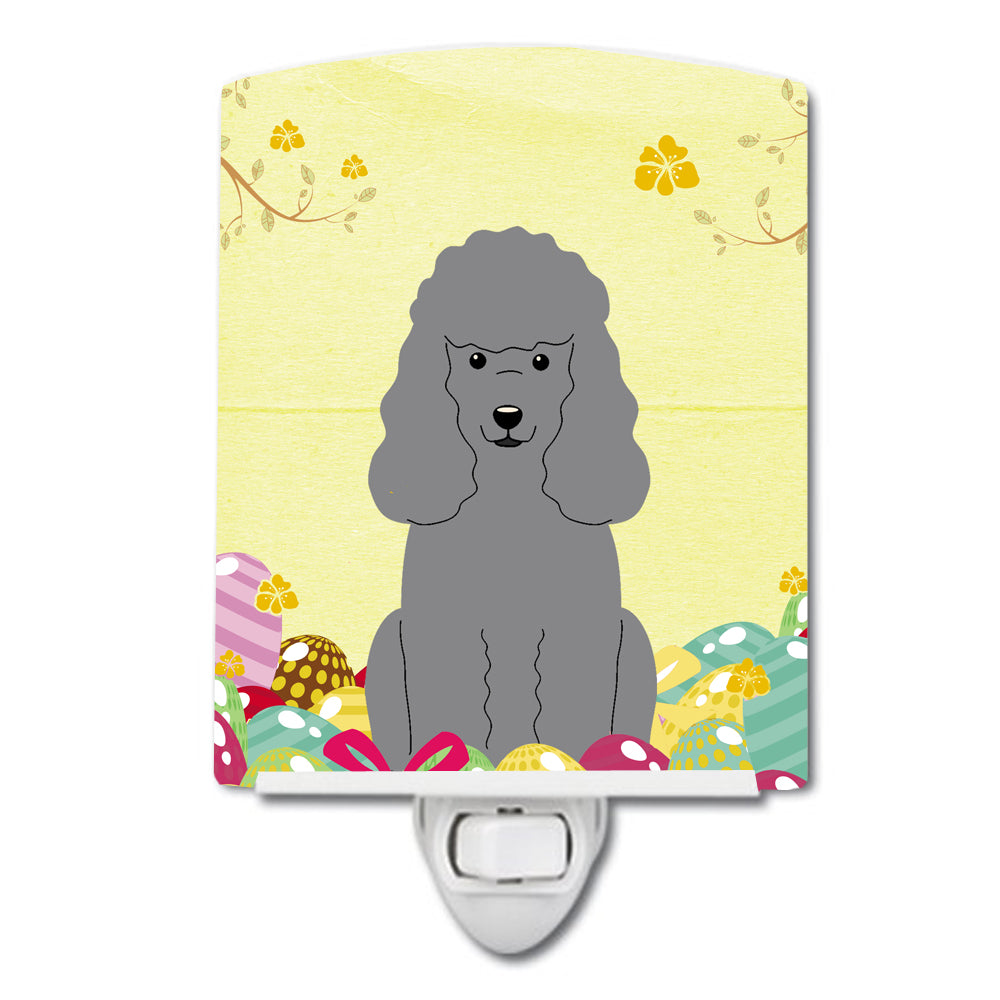 Easter Eggs Poodle Silver Ceramic Night Light BB6068CNL - the-store.com