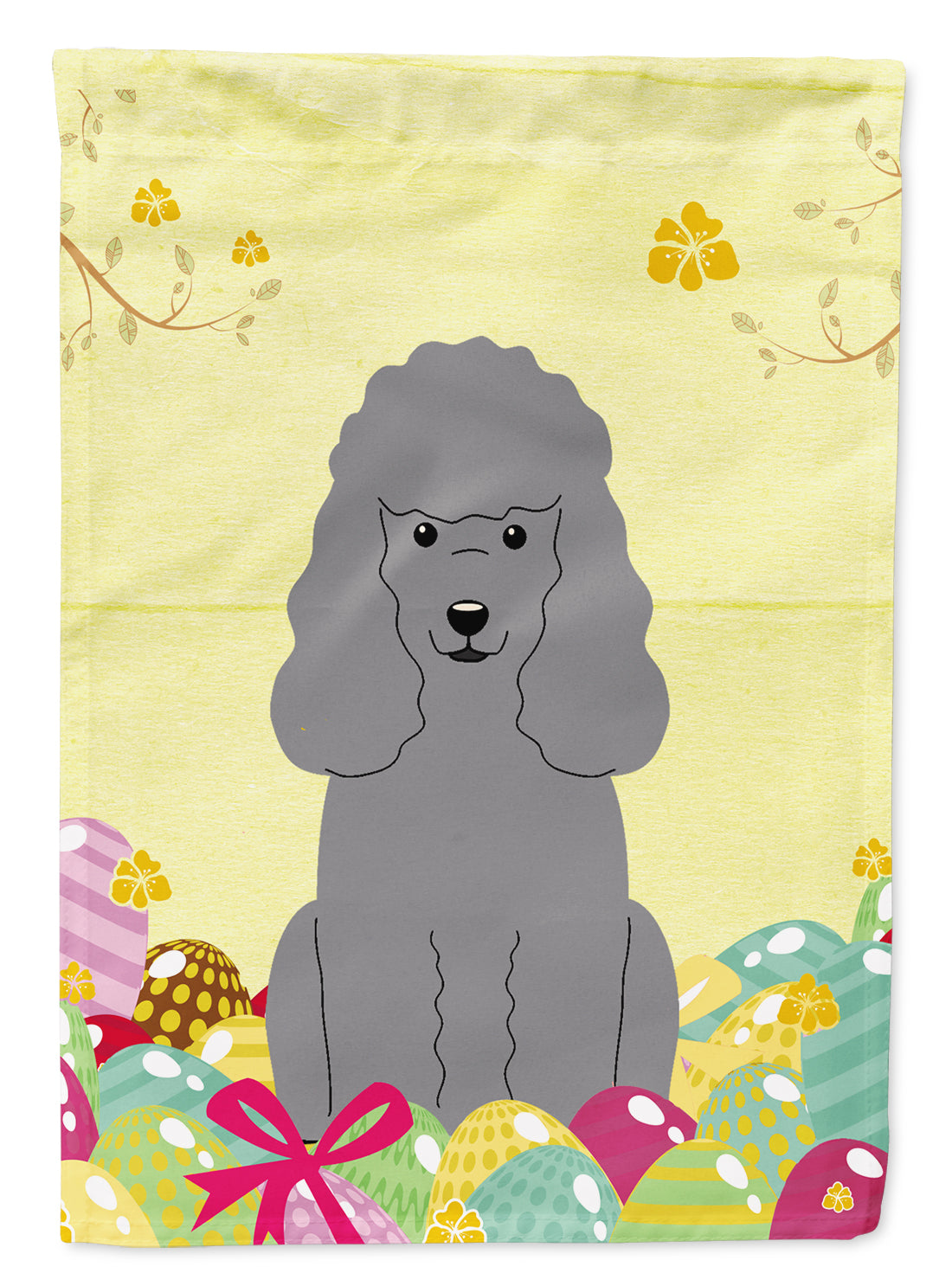 Easter Eggs Poodle Silver Flag Garden Size BB6068GF  the-store.com.