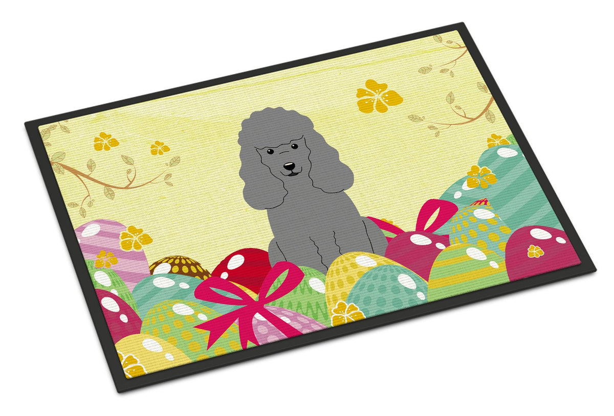 Easter Eggs Poodle Silver Indoor or Outdoor Mat 24x36 BB6068JMAT by Caroline&#39;s Treasures