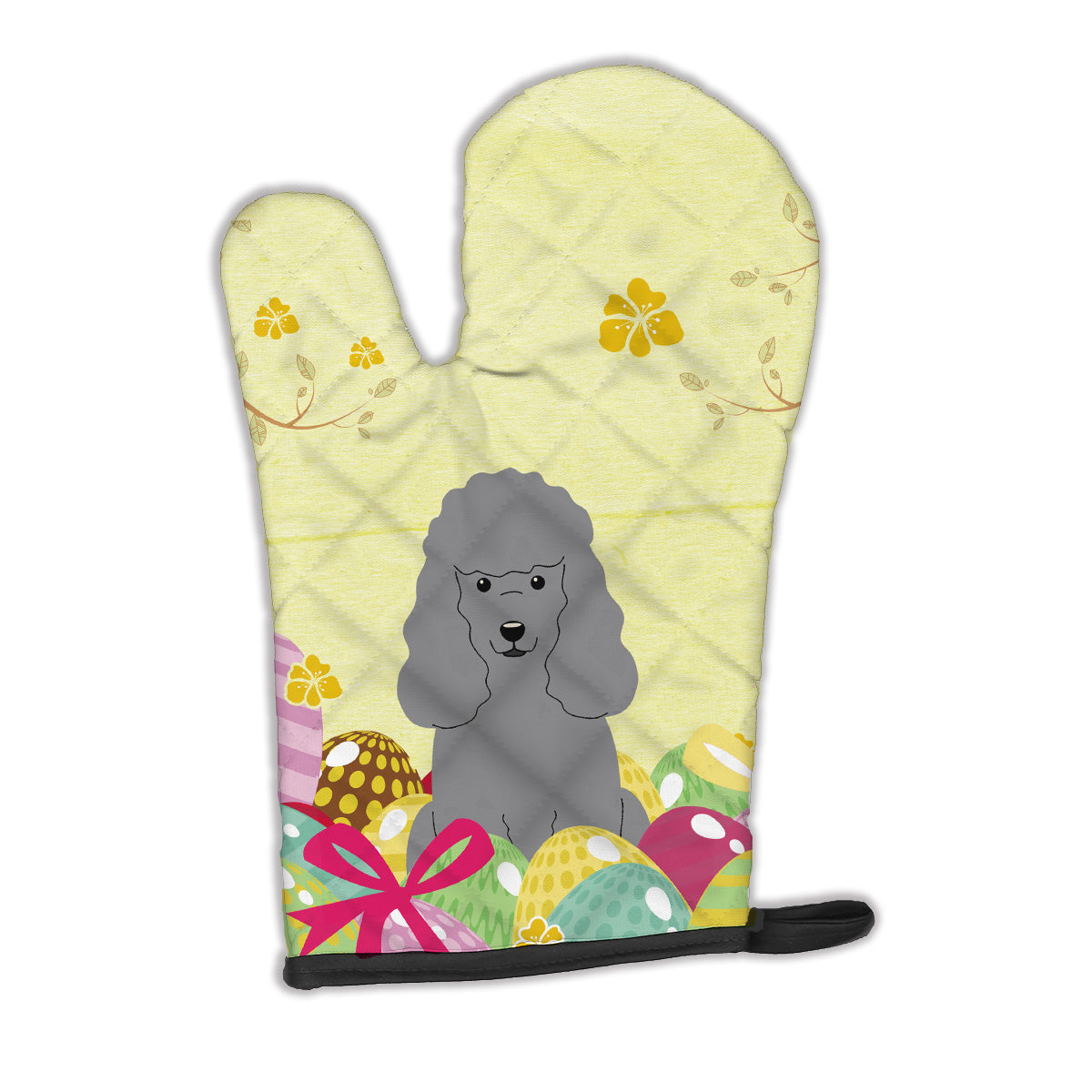 Easter Eggs Poodle Silver Oven Mitt BB6068OVMT  the-store.com.