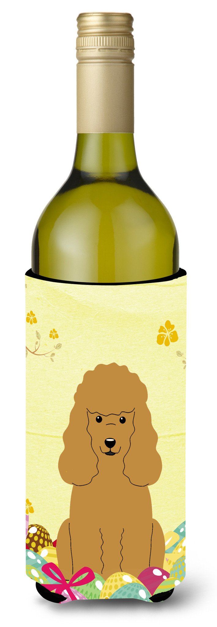 Easter Eggs Poodle Tan Wine Bottle Beverge Insulator Hugger BB6069LITERK by Caroline&#39;s Treasures