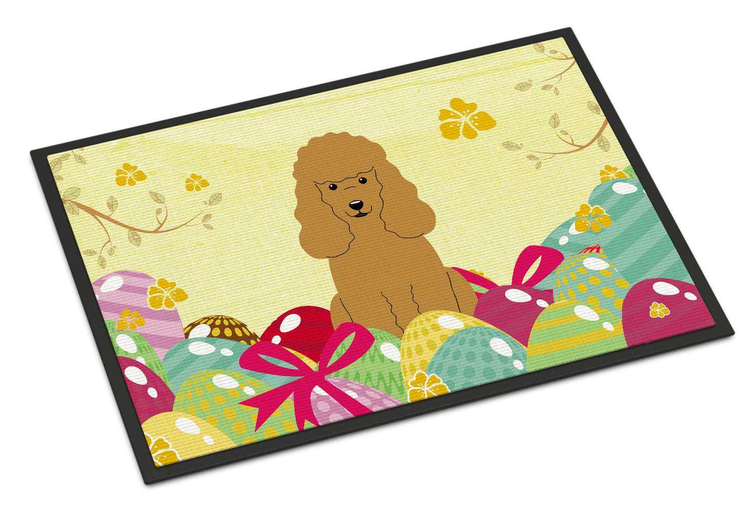 Easter Eggs Poodle Tan Indoor or Outdoor Mat 18x27 BB6069MAT - the-store.com