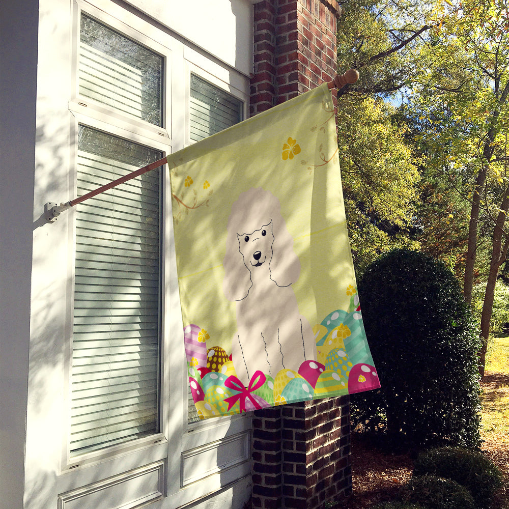 Easter Eggs Poodle White Flag Canvas House Size BB6070CHF