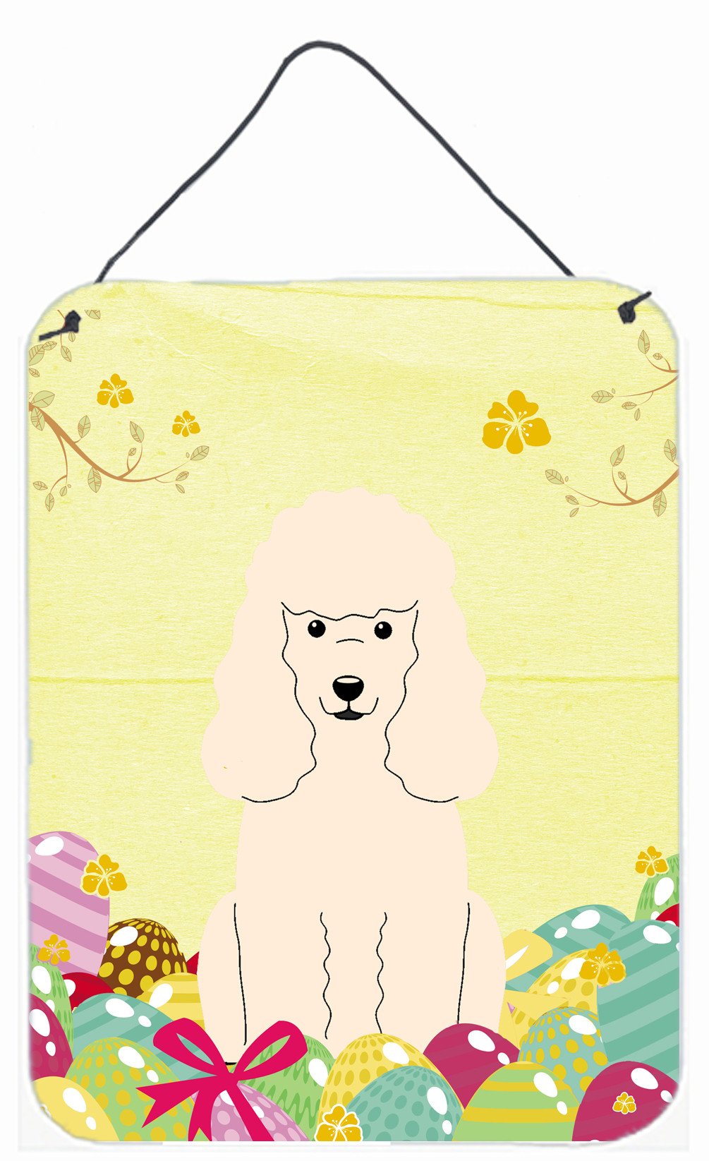 Easter Eggs Poodle White Wall or Door Hanging Prints BB6070DS1216 by Caroline&#39;s Treasures
