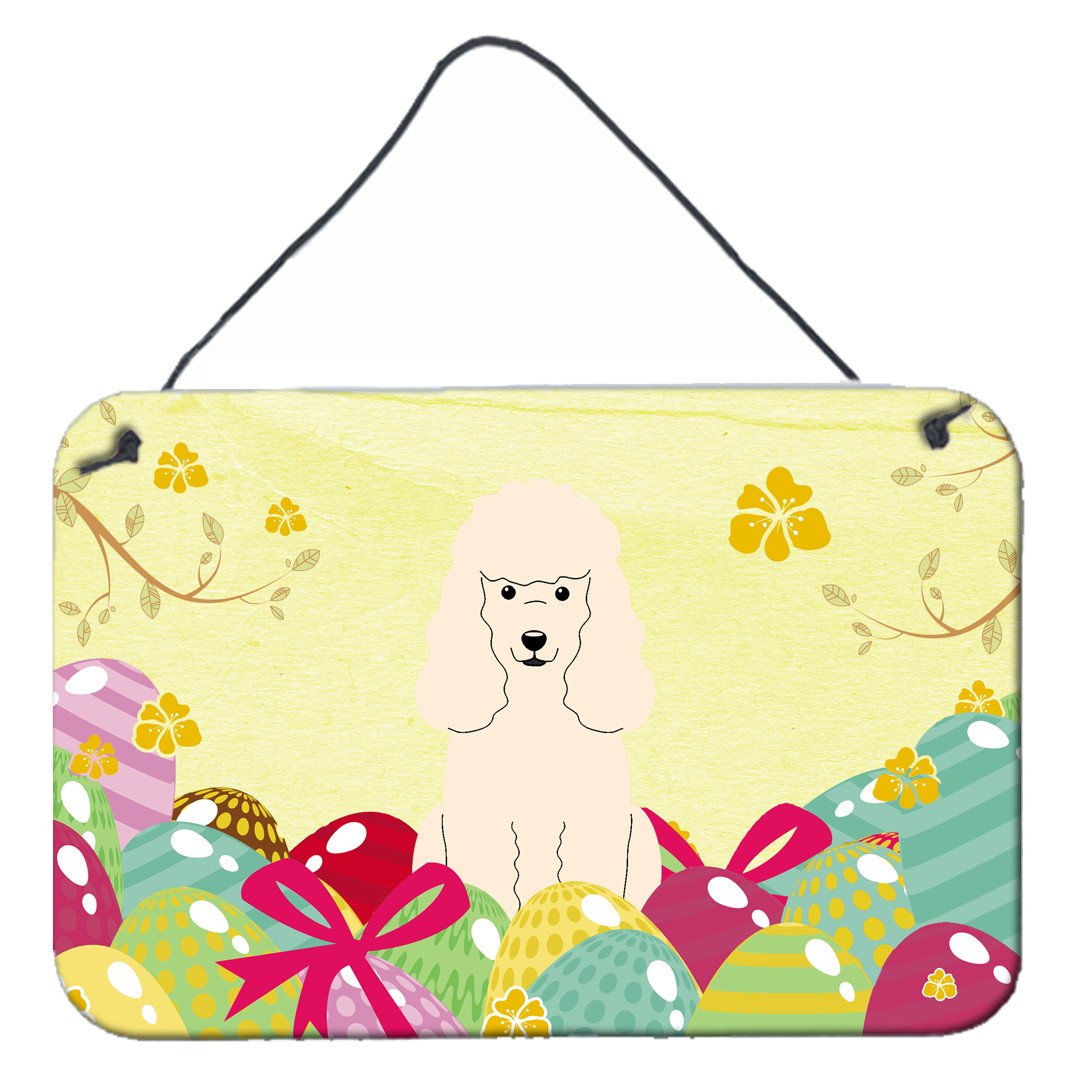 Easter Eggs Poodle White Wall or Door Hanging Prints BB6070DS812 by Caroline&#39;s Treasures