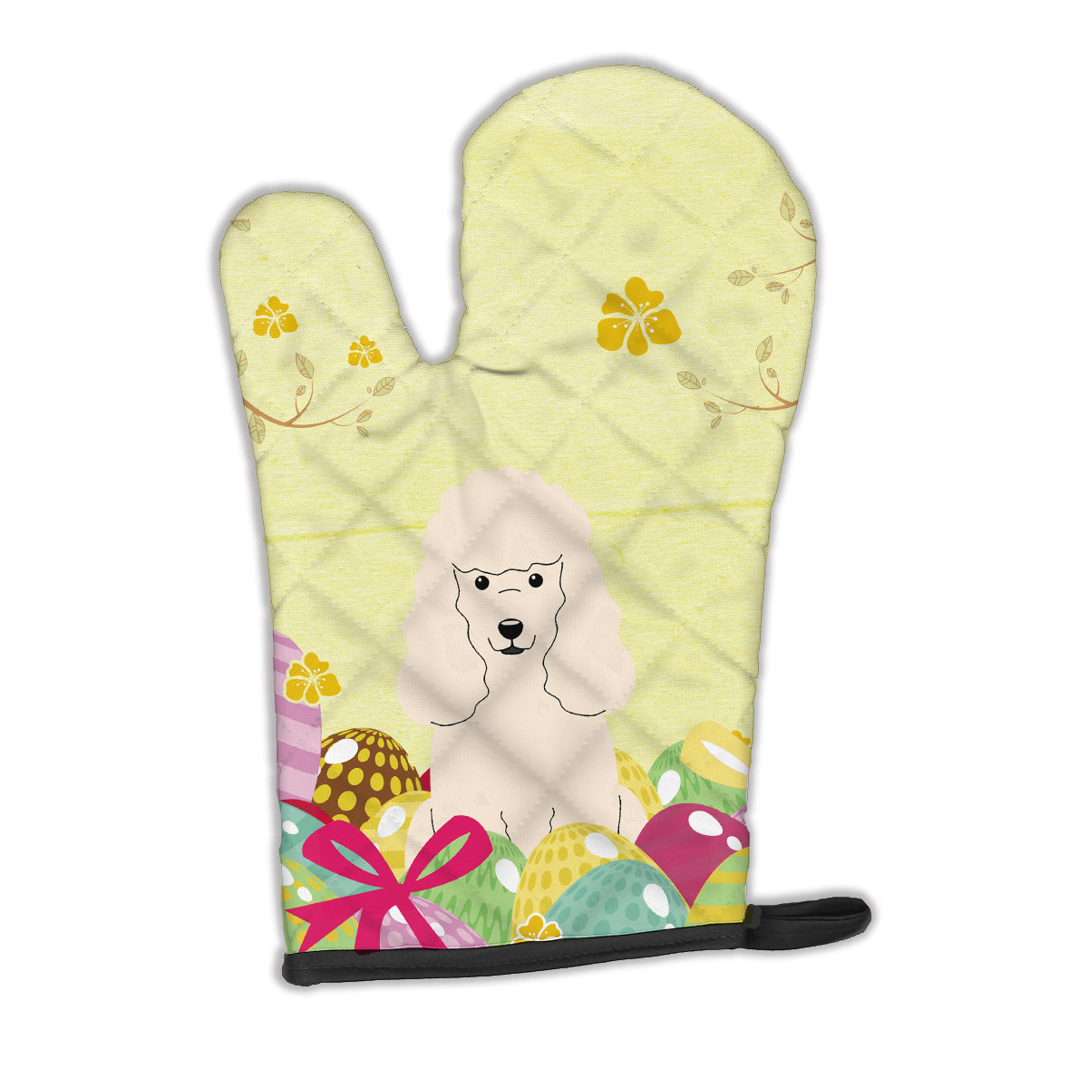 Easter Eggs Poodle White Oven Mitt BB6070OVMT  the-store.com.