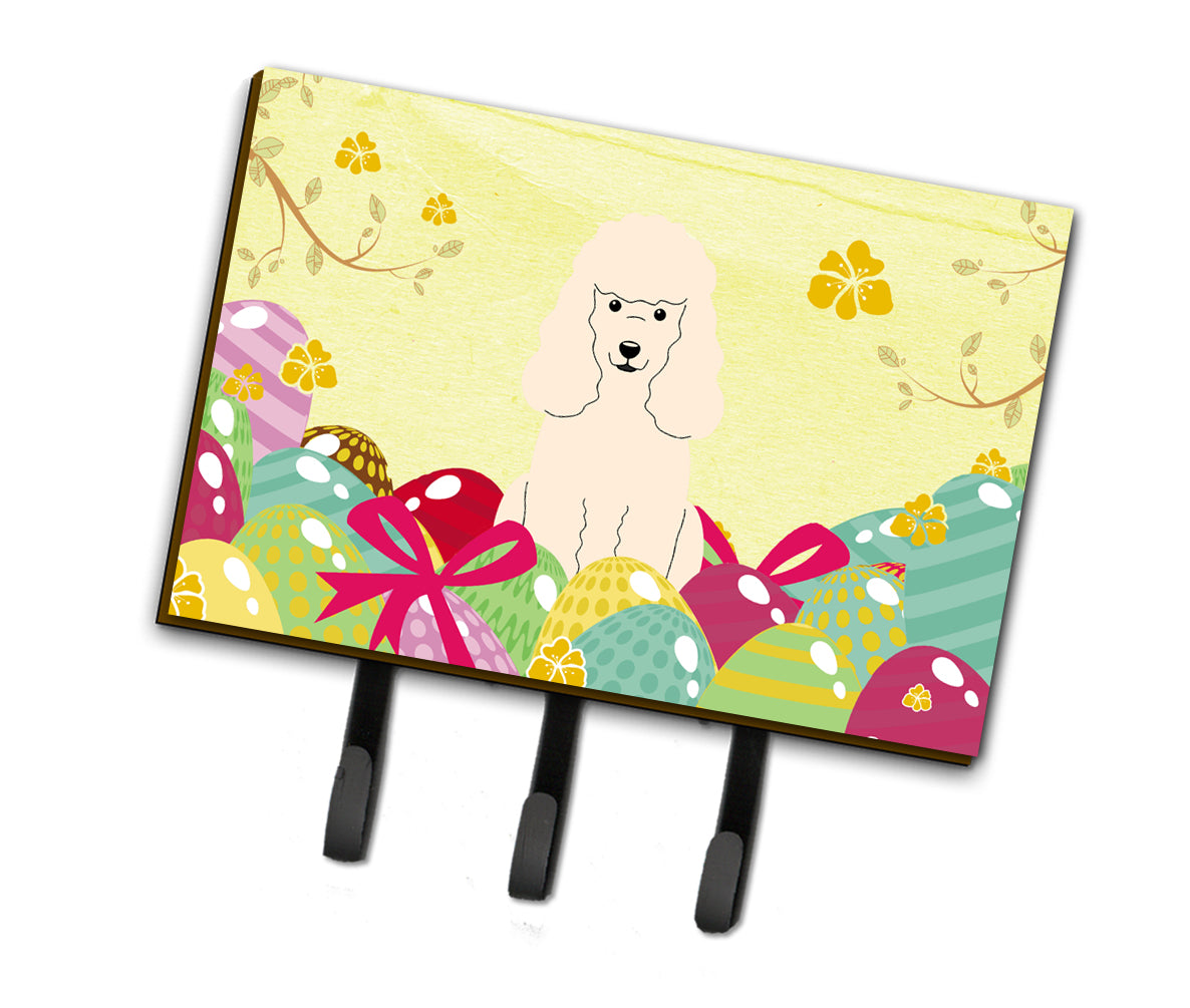 Easter Eggs Poodle White Leash or Key Holder BB6070TH68