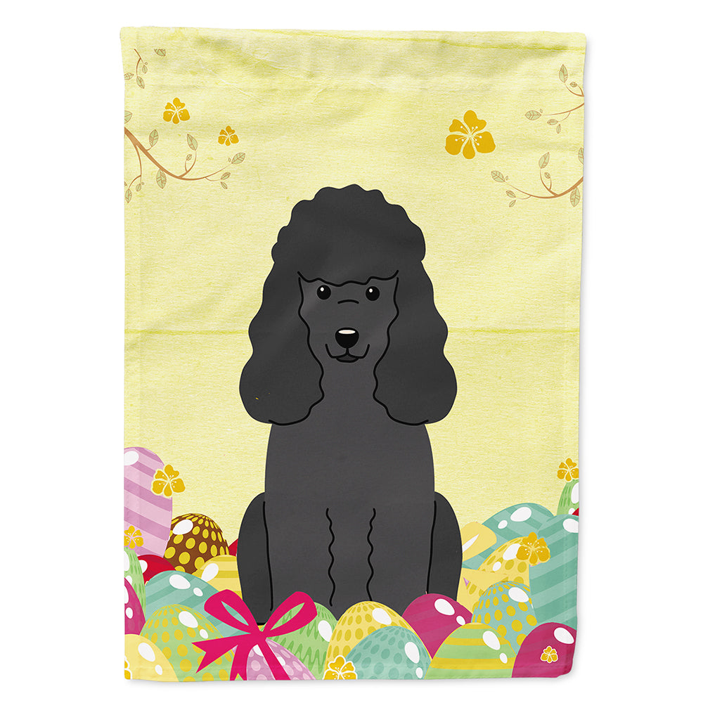 Easter Eggs Poodle Black Flag Canvas House Size BB6071CHF