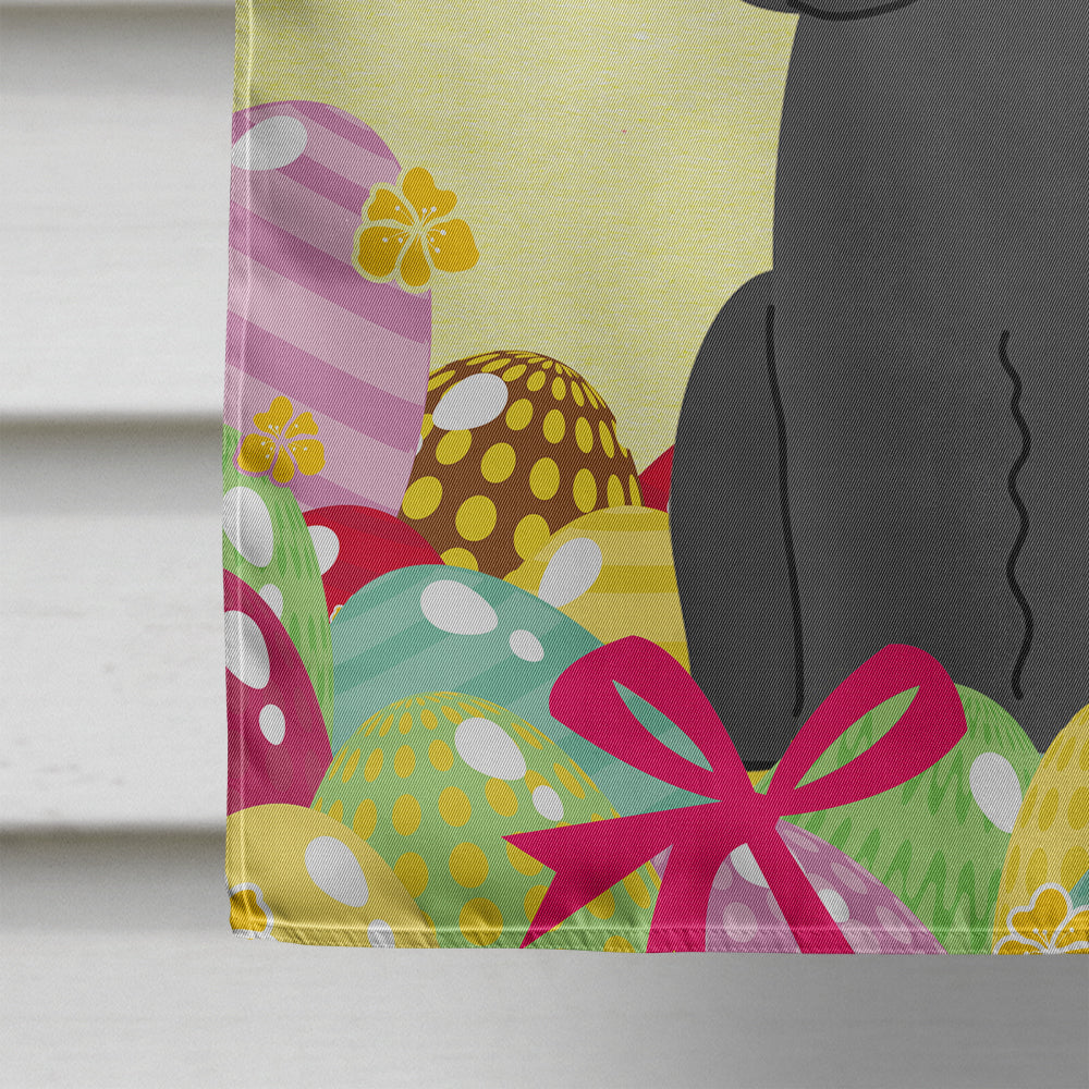Easter Eggs Poodle Black Flag Canvas House Size BB6071CHF  the-store.com.