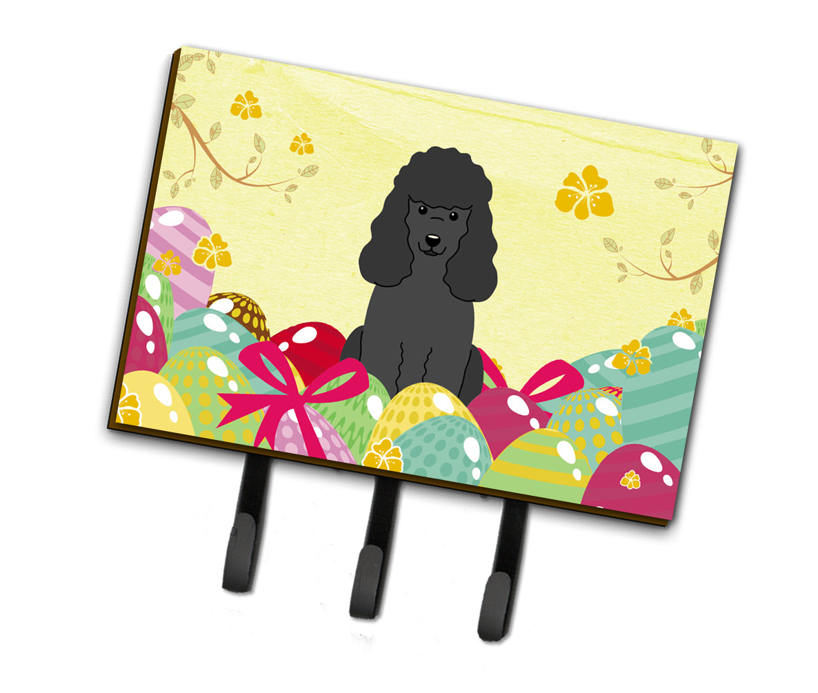 Easter Eggs Poodle Black Leash or Key Holder BB6071TH68  the-store.com.