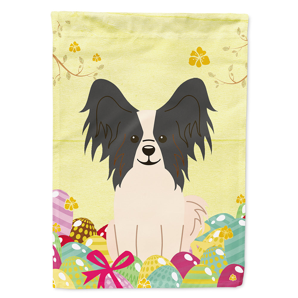 Easter Eggs Papillon Black White Flag Canvas House Size BB6076CHF  the-store.com.