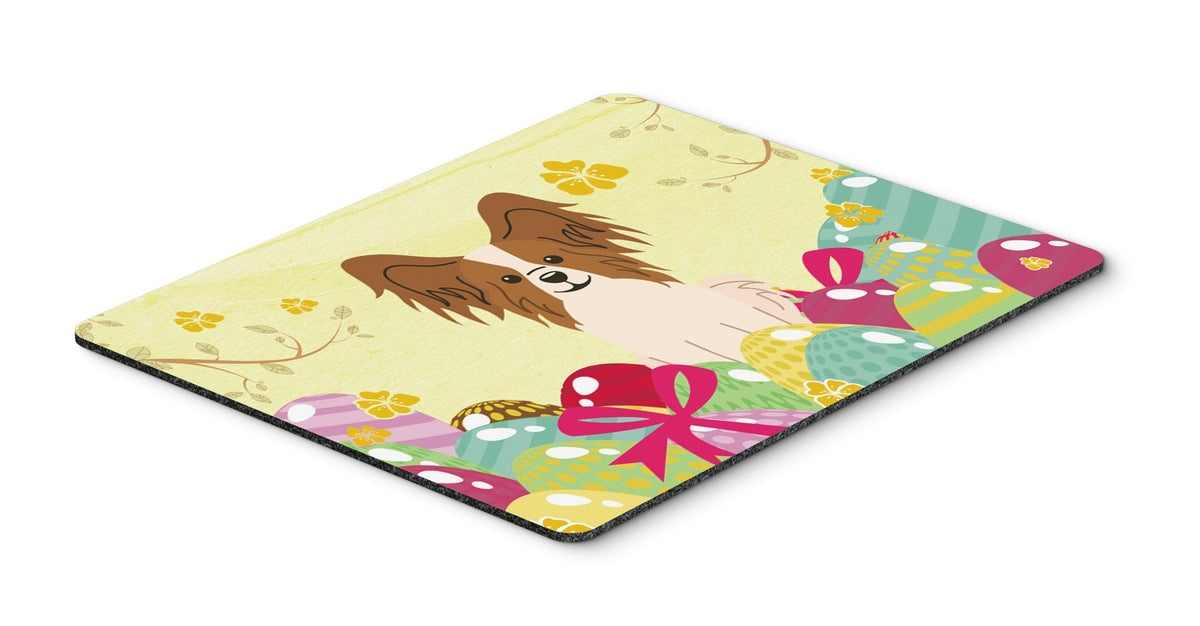 Easter Eggs Papillon Red White Mouse Pad, Hot Pad or Trivet BB6078MP by Caroline&#39;s Treasures