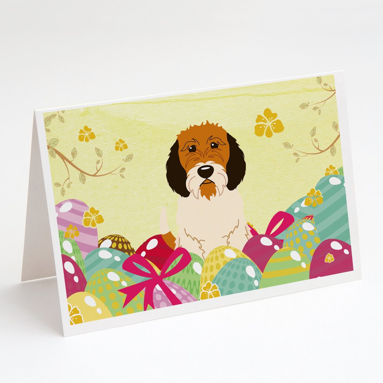Buy this Easter Eggs Petit Basset Griffon Veenden Greeting Cards and Envelopes Pack of 8
