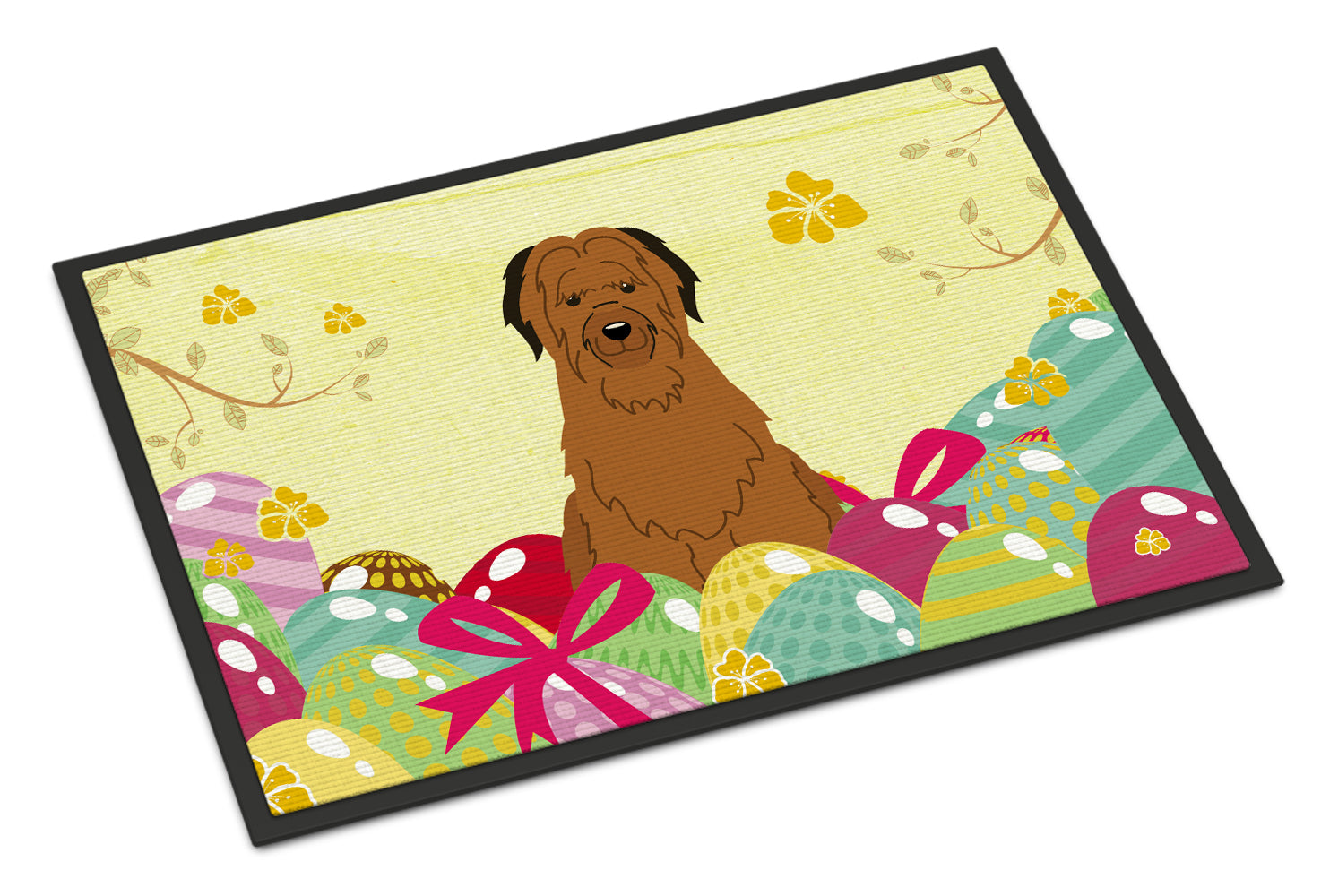 Easter Eggs Briard Brown Indoor or Outdoor Mat 18x27 BB6082MAT - the-store.com