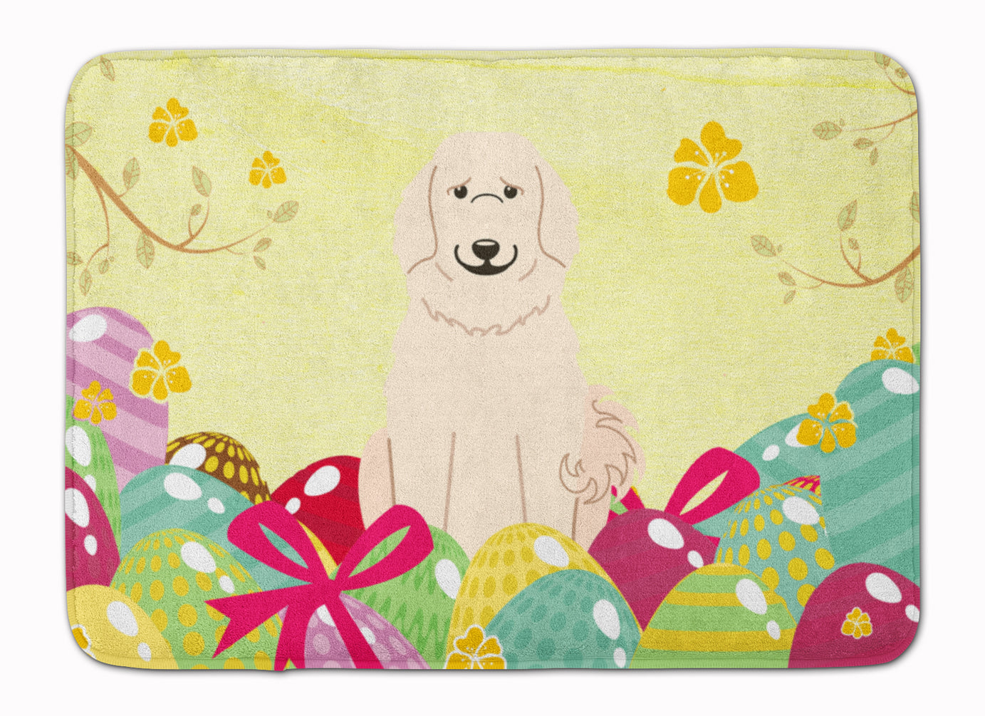 Easter Eggs Great Pyrenese Machine Washable Memory Foam Mat BB6083RUG - the-store.com