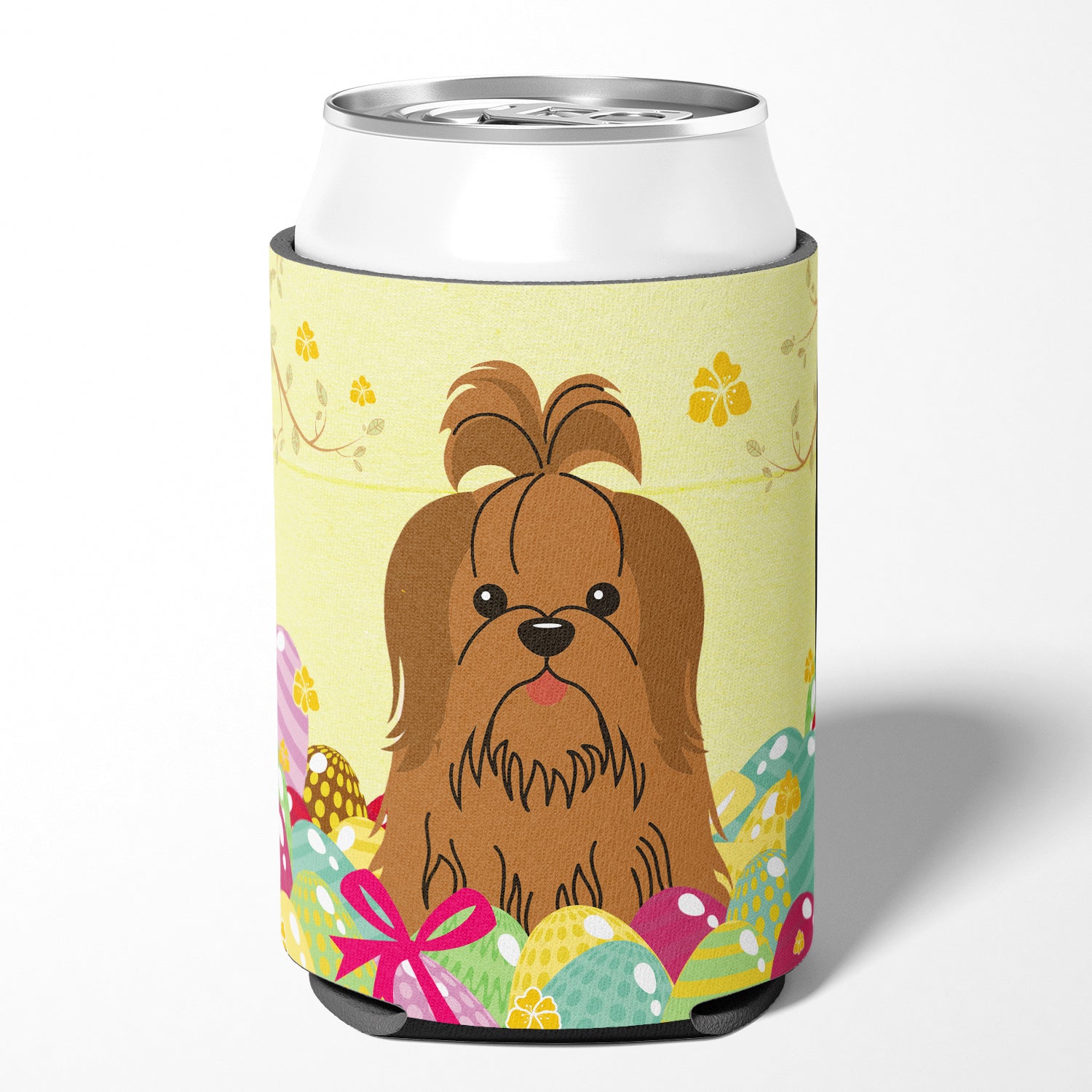 Easter Eggs Shih Tzu Silver Chocolate Can or Bottle Hugger BB6086CC  the-store.com.