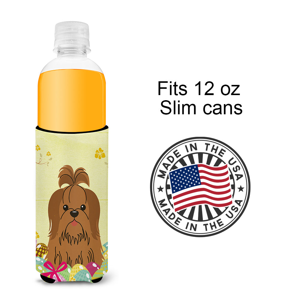 Easter Eggs Shih Tzu Silver Chocolate  Ultra Hugger for slim cans BB6086MUK  the-store.com.