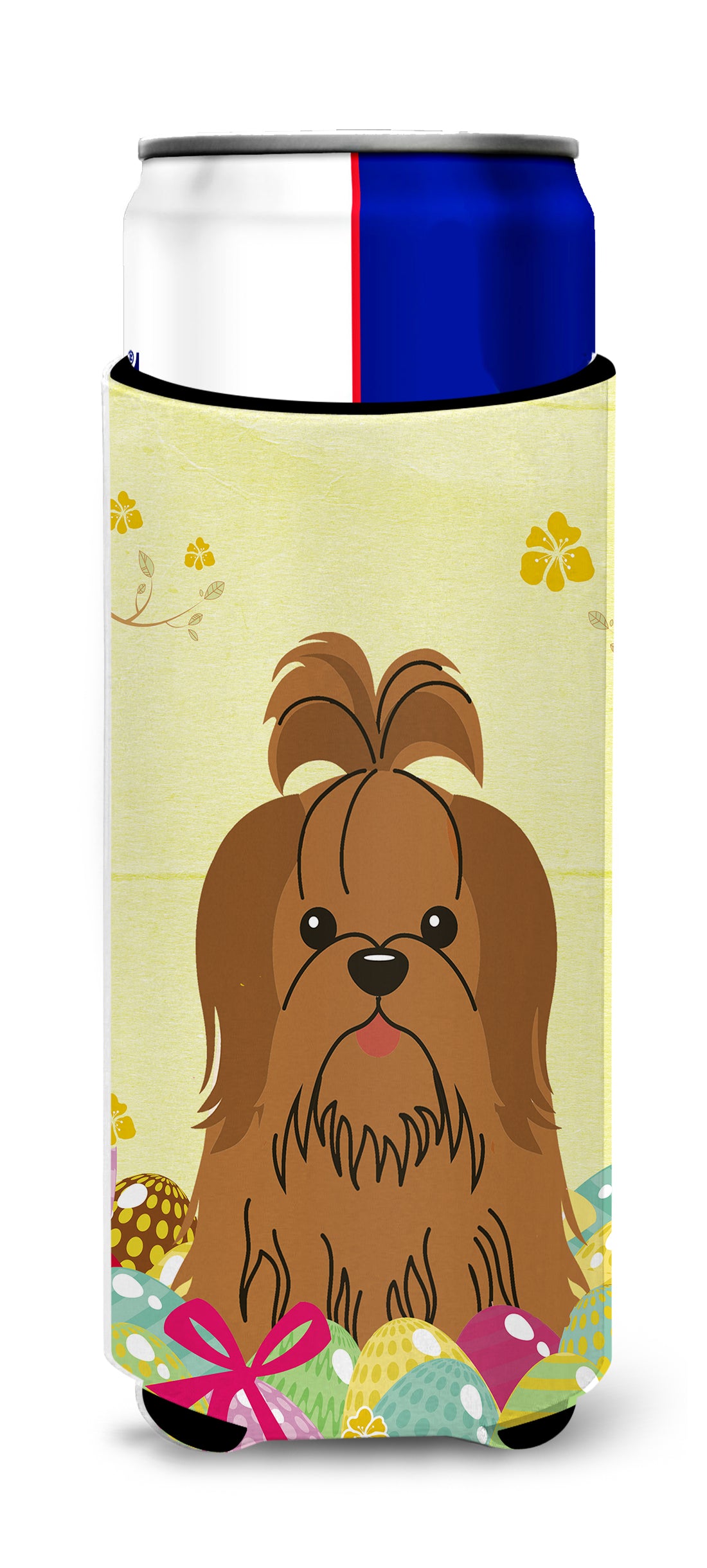 Easter Eggs Shih Tzu Silver Chocolate  Ultra Hugger for slim cans BB6086MUK  the-store.com.