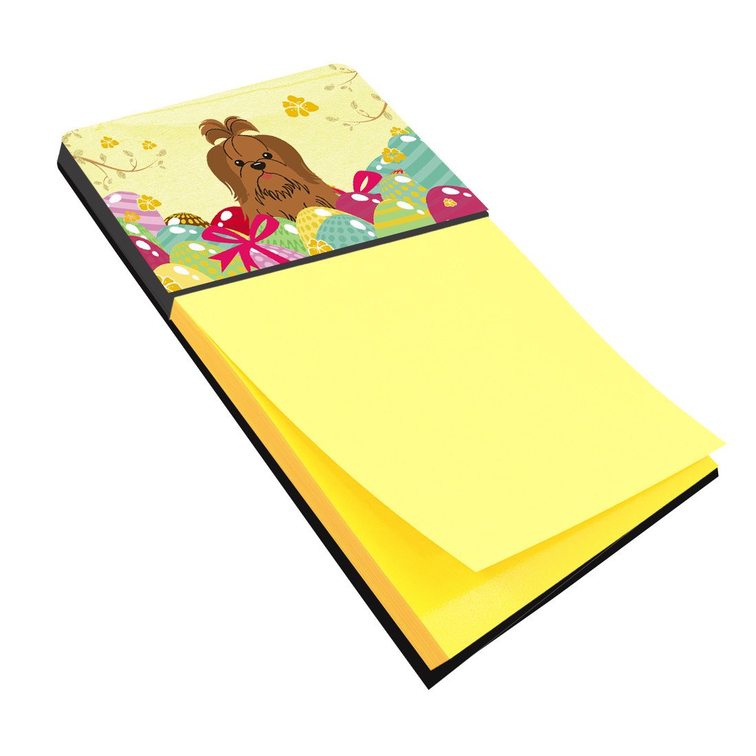 Easter Eggs Shih Tzu Silver Chocolate Sticky Note Holder BB6086SN by Caroline's Treasures
