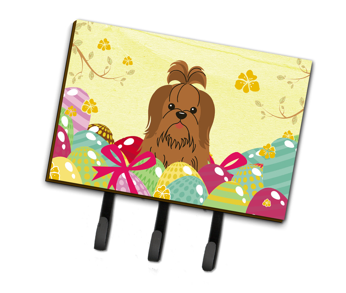 Easter Eggs Shih Tzu Silver Chocolate Leash or Key Holder BB6086TH68  the-store.com.