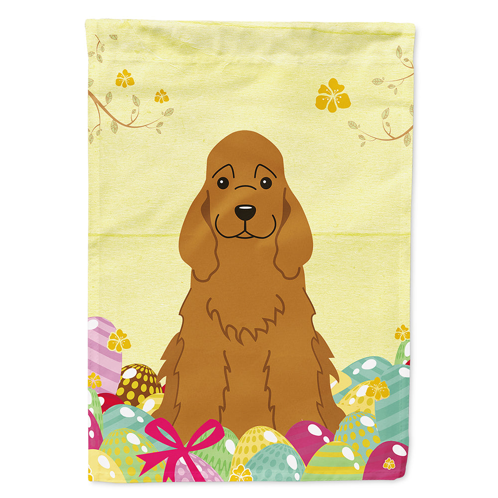 Easter Eggs Cocker Spaniel Red Flag Canvas House Size BB6095CHF