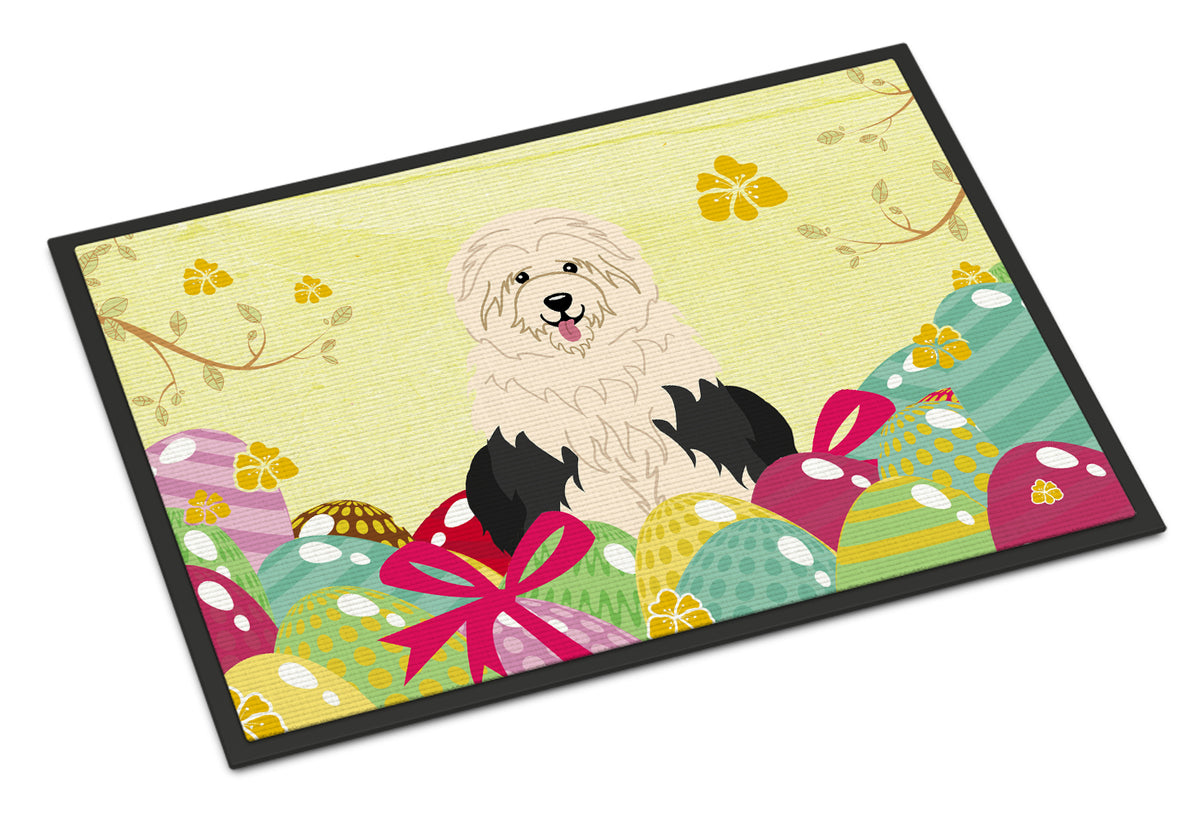 Easter Eggs Old English Sheepdog Indoor or Outdoor Mat 18x27 BB6096MAT - the-store.com
