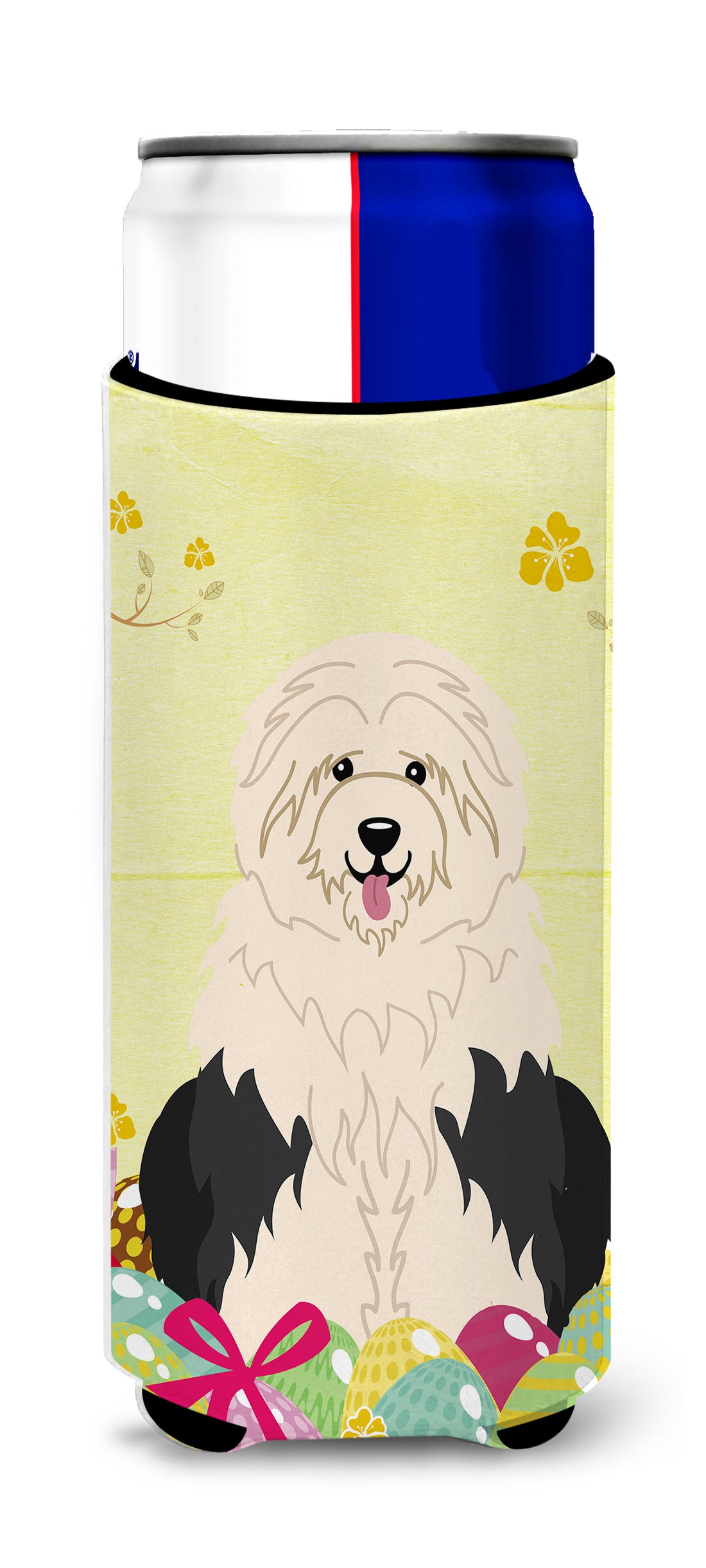 Easter Eggs Old English Sheepdog  Ultra Hugger for slim cans BB6096MUK  the-store.com.