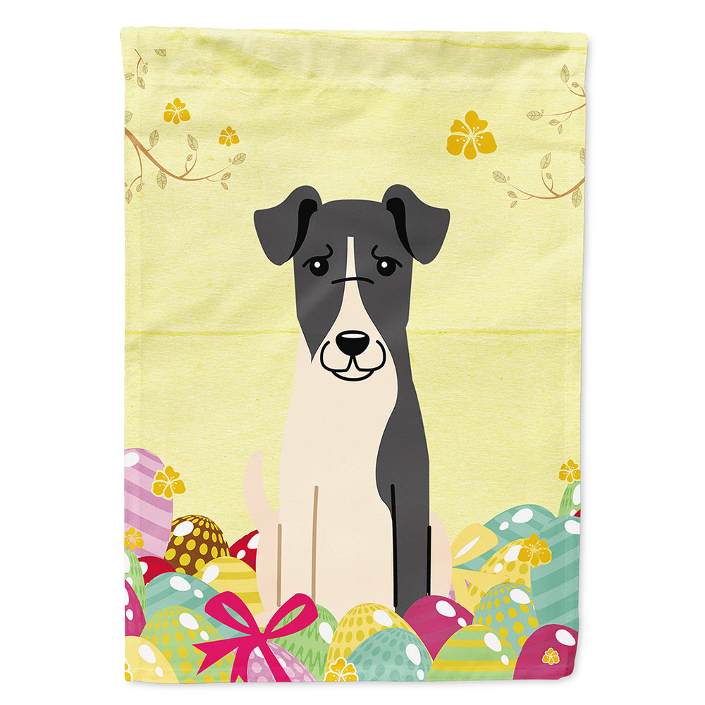 Easter Eggs Smooth Fox Terrier Flag Canvas House Size BB6098CHF