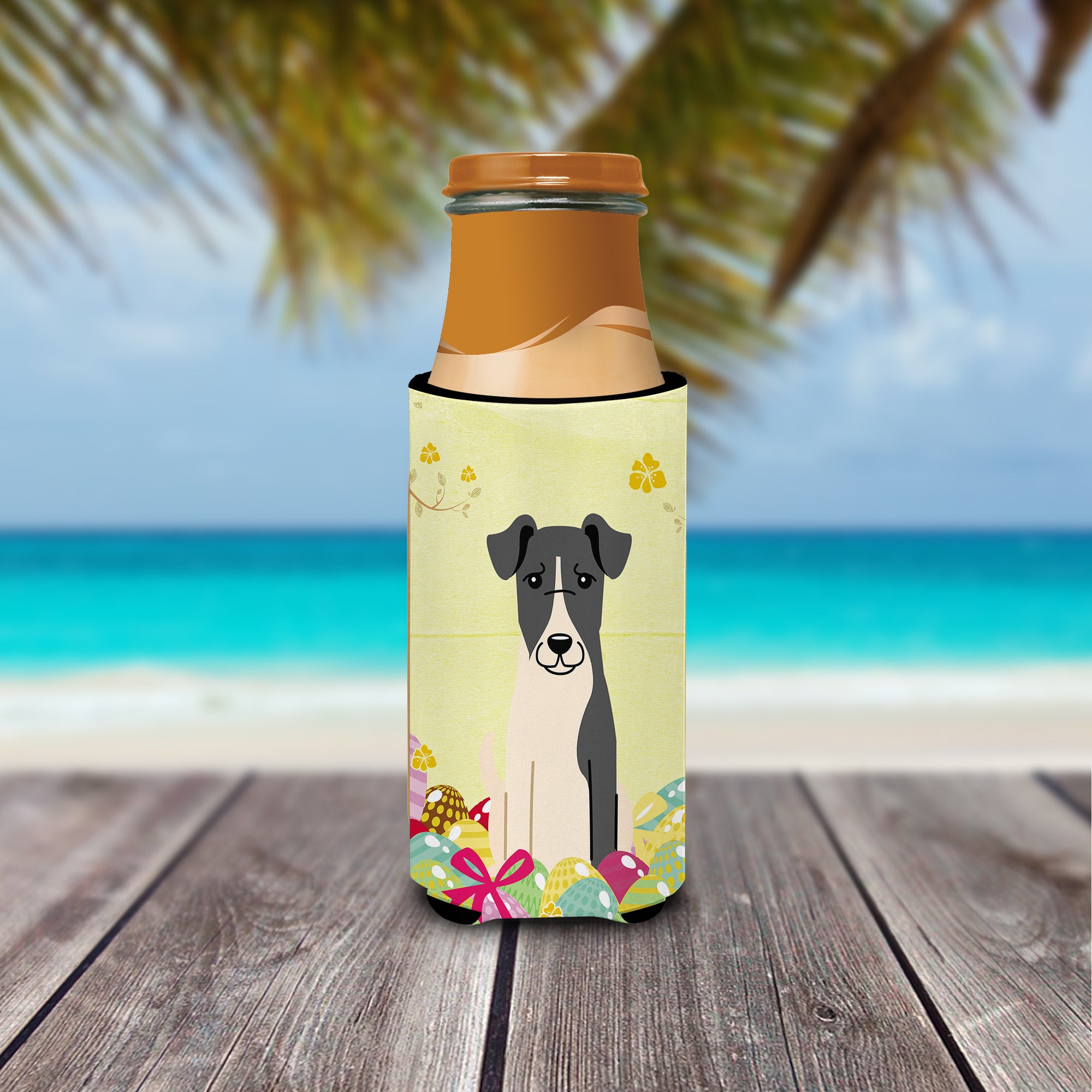 Easter Eggs Smooth Fox Terrier  Ultra Hugger for slim cans BB6098MUK  the-store.com.