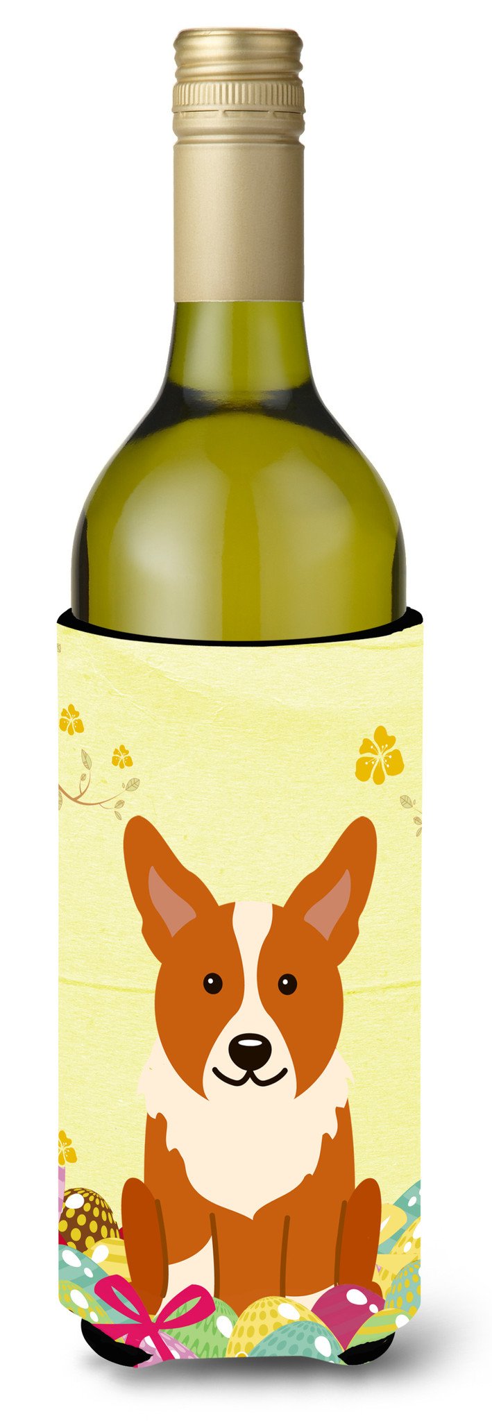 Easter Eggs Corgi Wine Bottle Beverge Insulator Hugger BB6100LITERK by Caroline&#39;s Treasures