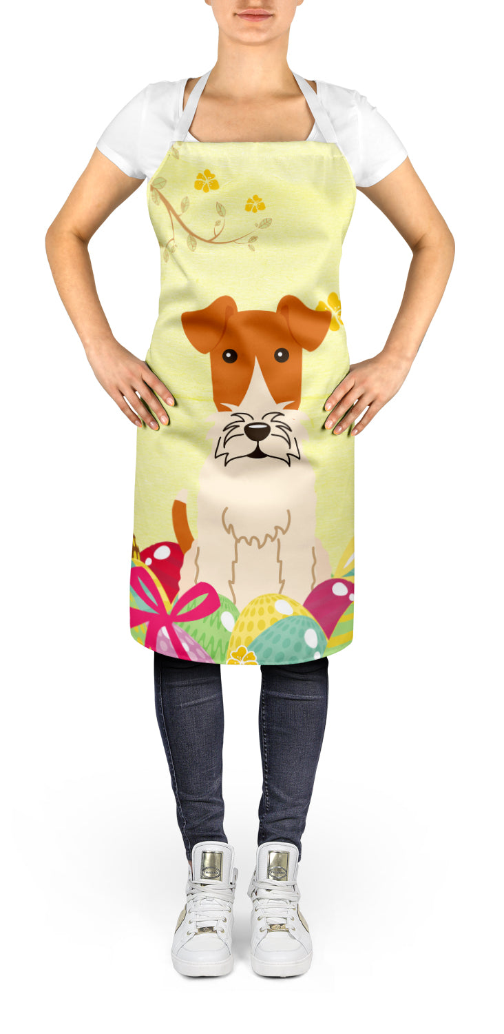 Easter Eggs Wire Fox Terrier Apron BB6101APRON  the-store.com.