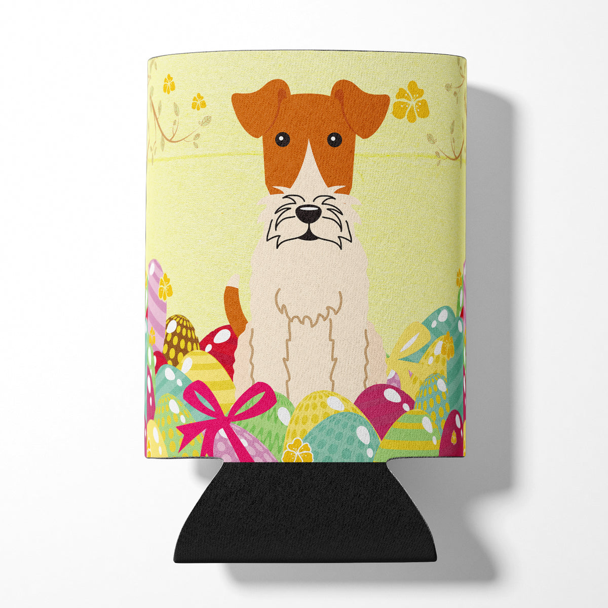 Easter Eggs Wire Fox Terrier Can or Bottle Hugger BB6101CC