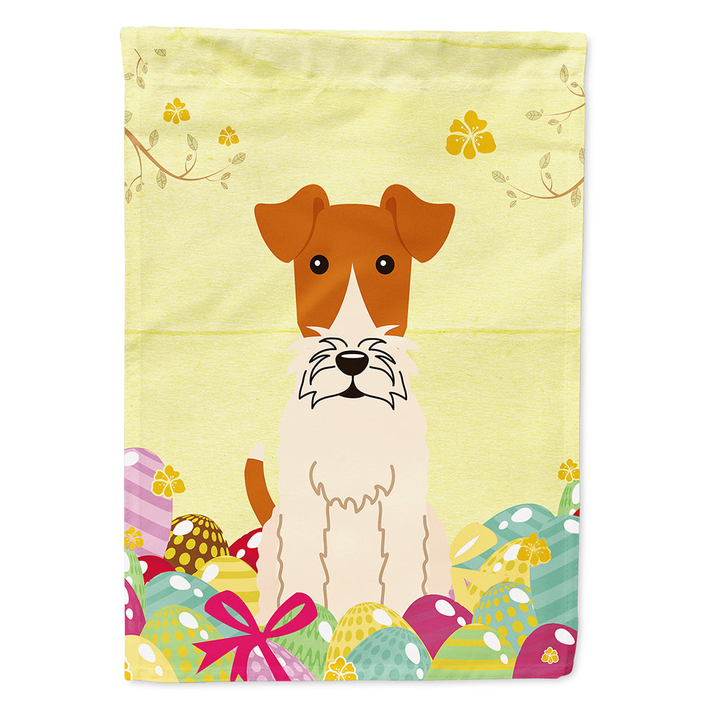 Easter Eggs Wire Fox Terrier Flag Canvas House Size BB6101CHF  the-store.com.