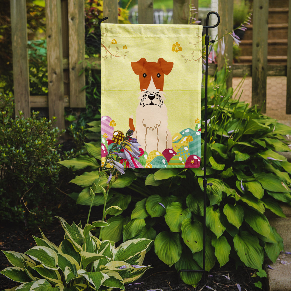 Easter Eggs Wire Fox Terrier Flag Garden Size BB6101GF  the-store.com.